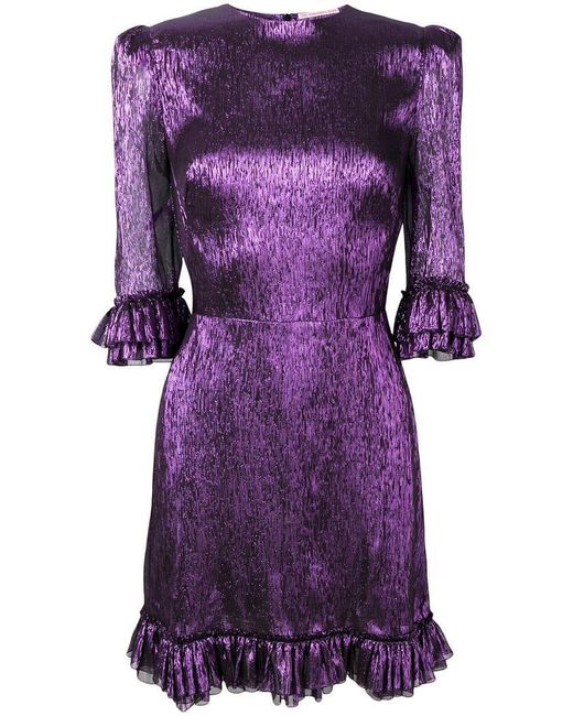 The Vampire's Wife Purple Festival Metallic Mini Dress