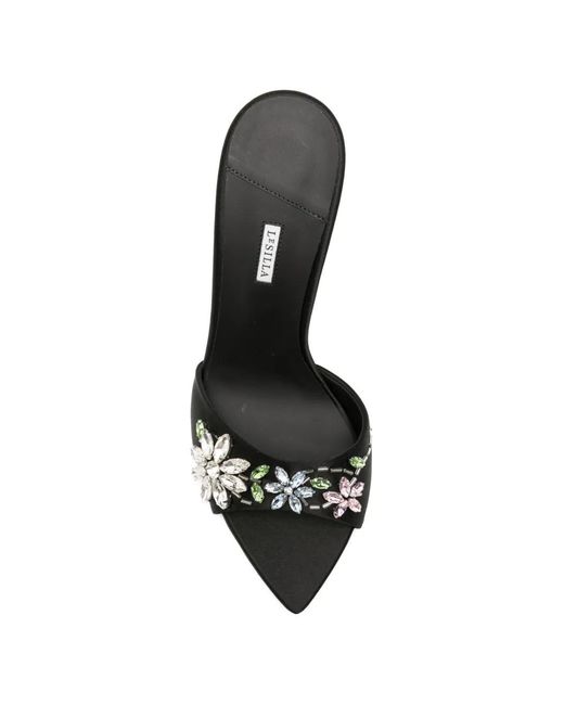 Le Silla White Sandales Pointues À Ornements En Cristal