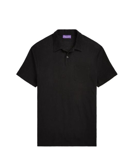 Polo Ralph Lauren Black Chest-Pocket Polo Shirt for men