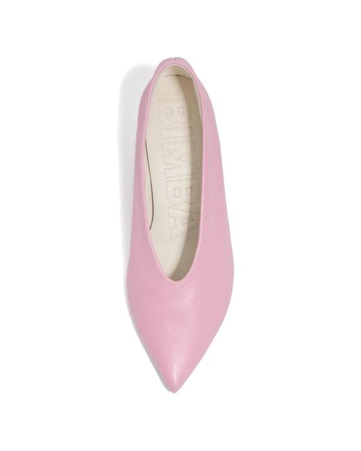 Bimba Y Lola Pink Pointed-Toe Leather Pumps