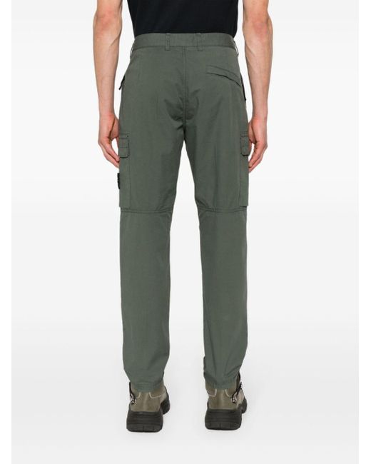 Stone Island Gray Compass-patch Cargo Trousers for men