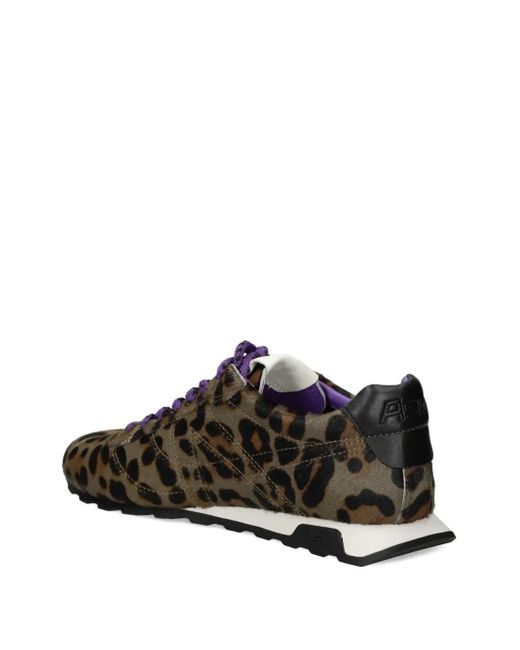 Leopard-print lace-up sneakers Ash de color Brown