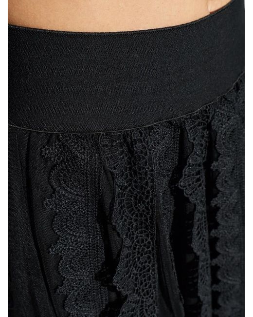 AllSaints Black Vashtie Lace Maxi Skirt