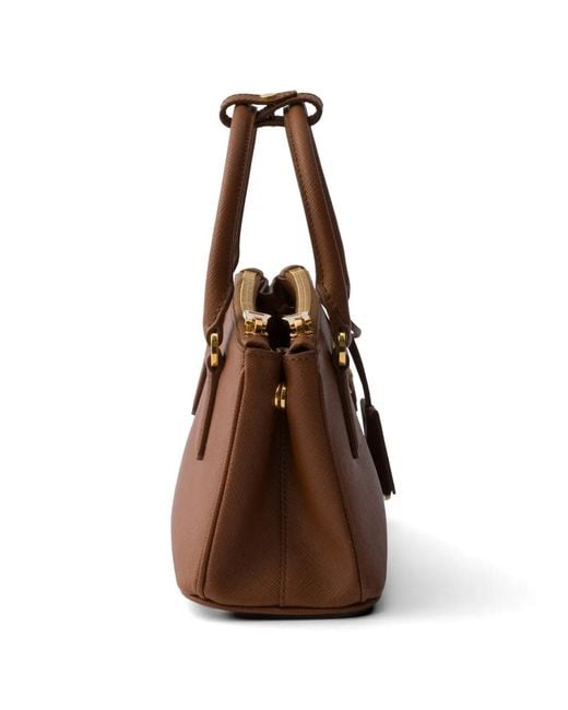 Prada Brown Galleria Mini Saffiano Leather Bag