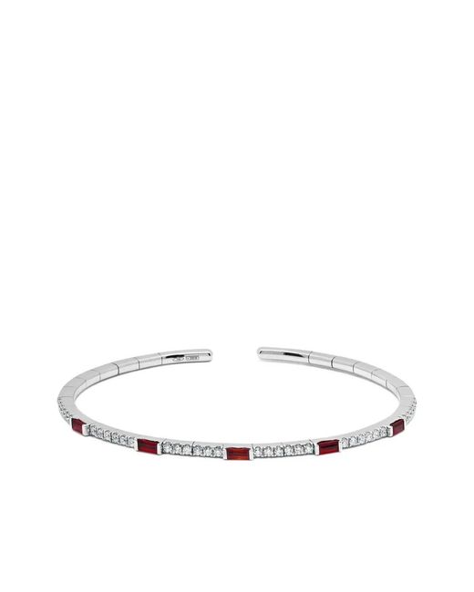 Jewels Aficionado White 18K Ruby Diamond Cuff