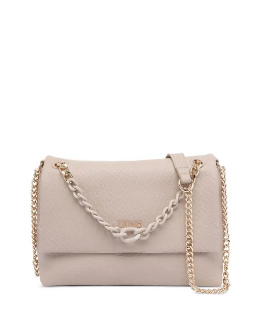 Liu Jo Natural Chain-Embellished Tote Bag