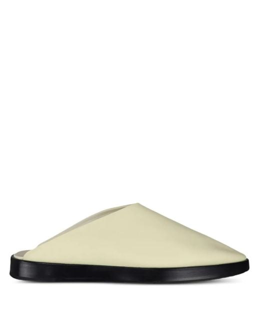 Fear Of God White Leather Mules for men