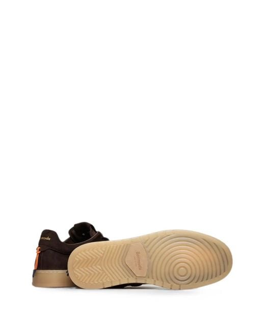 Barracuda Brown Guga Suede Perforated Sneakers for men