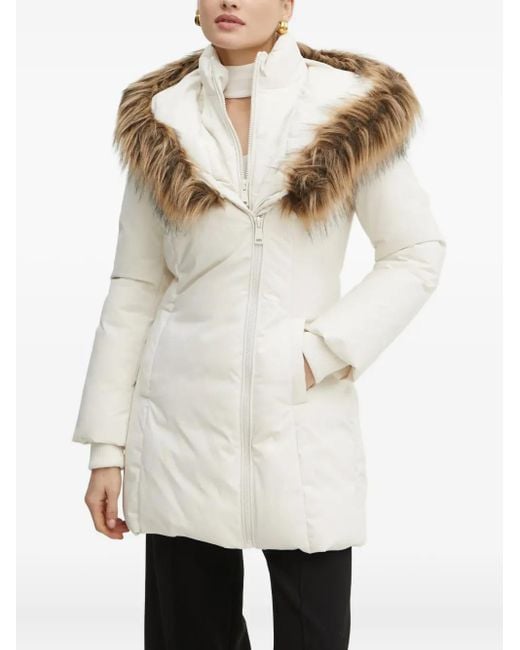 Guess フーデッド エコファージャケット Natural