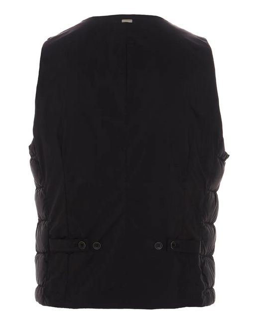 Herno Black Padded Waistcoat for men