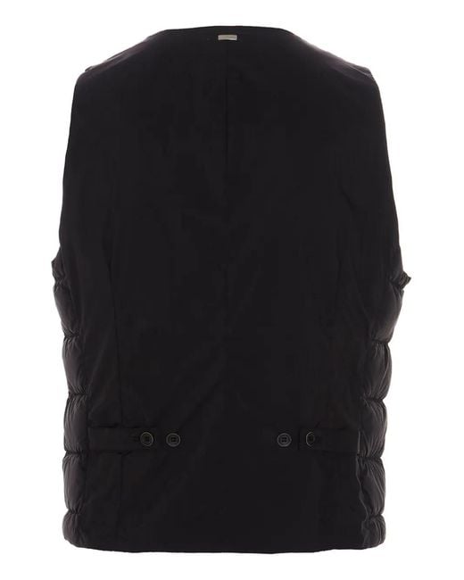 Herno Black Padded Waistcoat for men