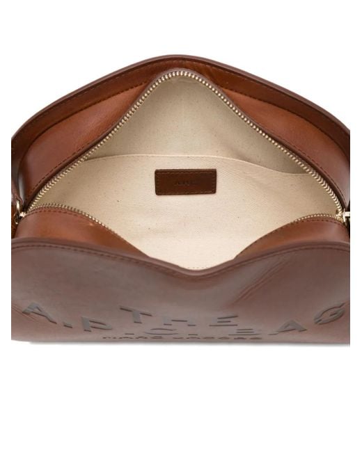 A.P.C. Brown Embossed Satchel