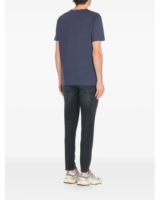 K-Way Blue Pocket Logo T-Shirt for men