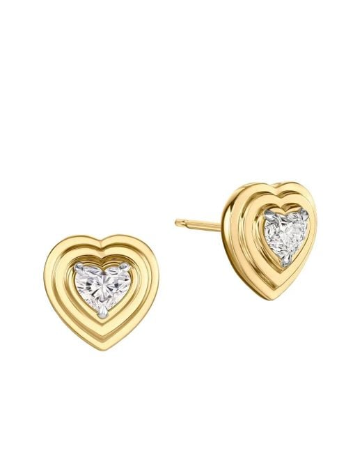 Phillips House Metallic 18K Heart Stories Diamond Earrings