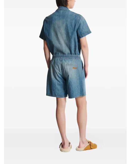 Pantalones vaqueros cortos con efecto desgastado Balmain de hombre de color Blue