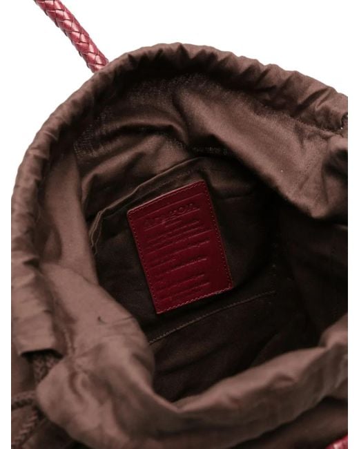 Borsa A Secchiello Con Manico Intrecciato di Dragon Diffusion in Red