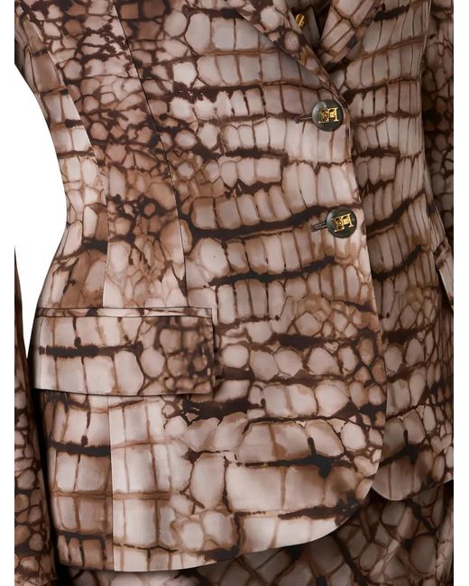 Elisabetta Franchi Brown Jacket