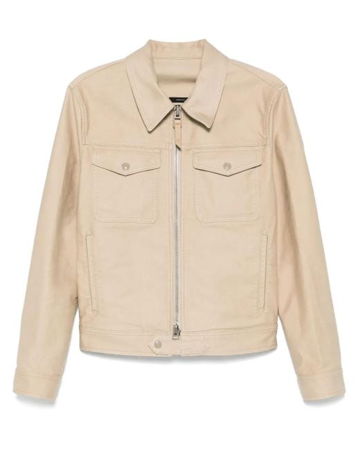 Tom Ford Natural Gabardine-Weave Jacket for men
