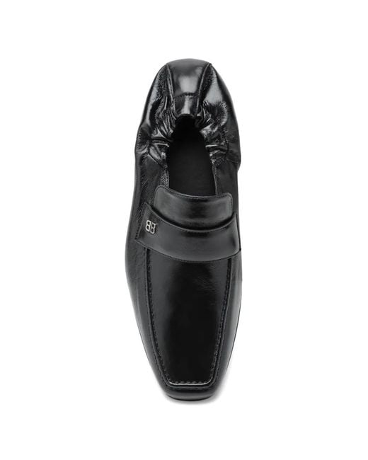Balenciaga White Palermo Bb Logo-Plaque Loafers for men