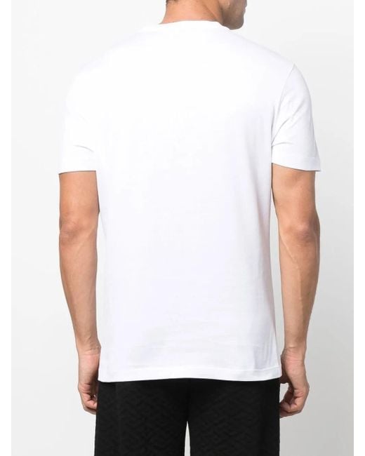 T-Shirt En Coton Biologique À Imprimé Medusa Versace pour homme en coloris White
