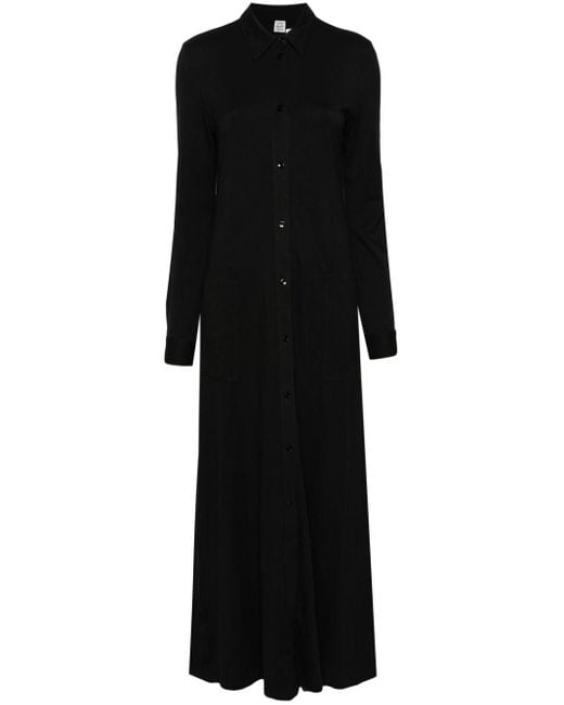 Robe-chemise à coupe longue Totême  en coloris Black