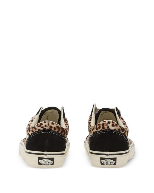 Vans White Old Skool Leopard-Print Sneakers
