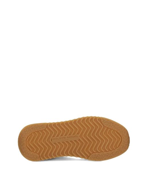 Philippe Model White Tropez 2.1 Suede-Panelled Sneakers