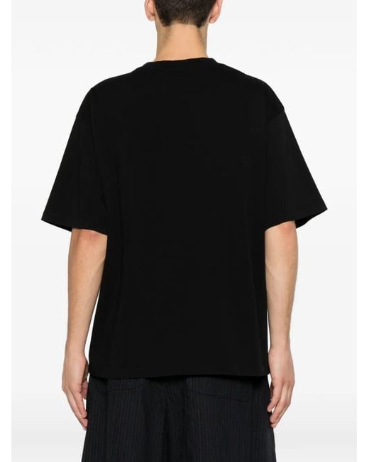 Sandro Black Oversized-Fit Short-Sleeve T-Shirt for men