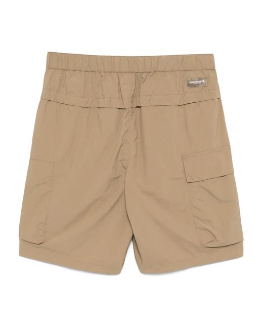 Chocoolate Natural Logo-Printed Cargo Shorts for men