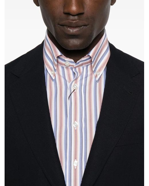 Canali Blue Two-Button Wool Blazer for men