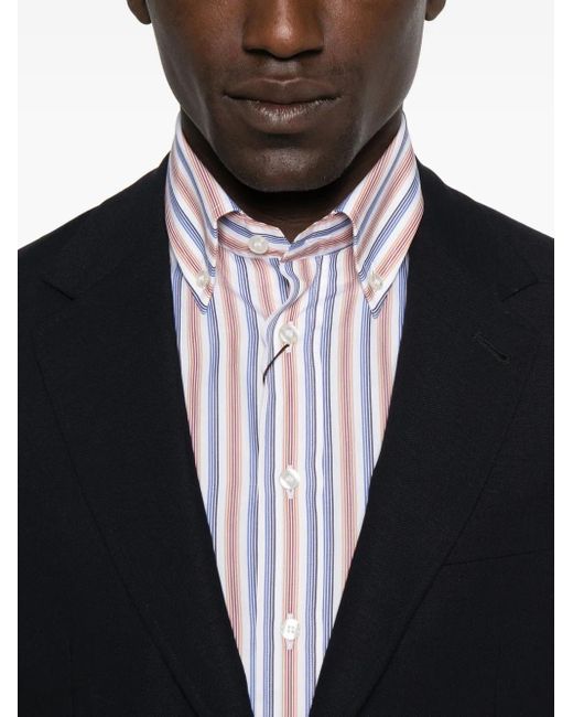 Canali Blue Two-Button Wool Blazer for men