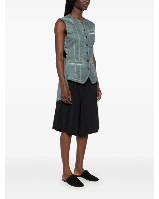 Uma Wang Blue Kirai Twisted-Back Waistcoat