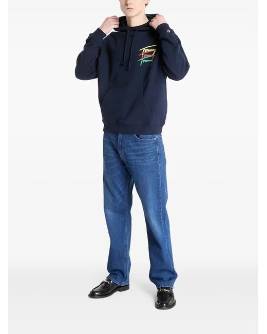 Tommy Hilfiger Blue Logo Hoodie for men