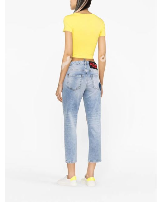 DSquared² Cropped Jeans in het Blue
