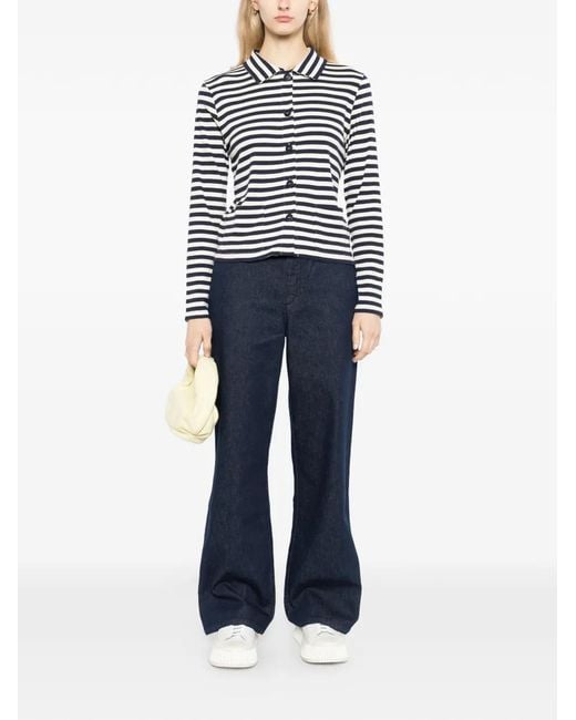 Agnes B. Blue Logo-Patch Jeans