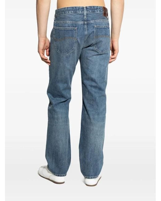 Vaqueros rectos de x Lee Paul Smith de hombre de color Blue
