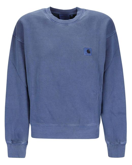 Carhartt Blue W' Nelson Cotton Sweatshirt