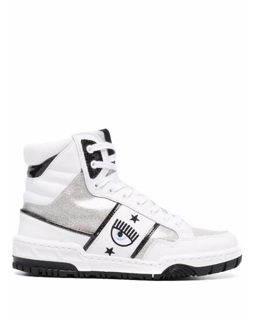 Chiara Ferragni Multicolor Leather Logo Sneakers