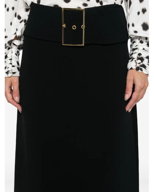 ROWEN ROSE Black Buckle Mini Skirt
