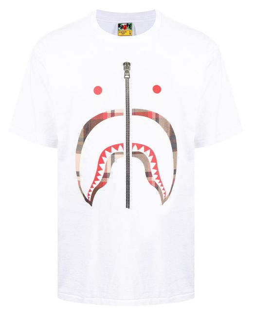 a bathing ape shark tee