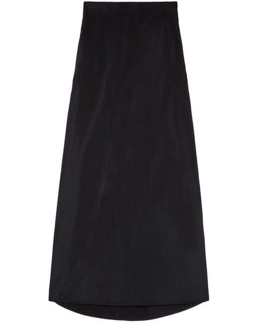 Jupe trapèze à coupe longue Jil Sander en coloris Black