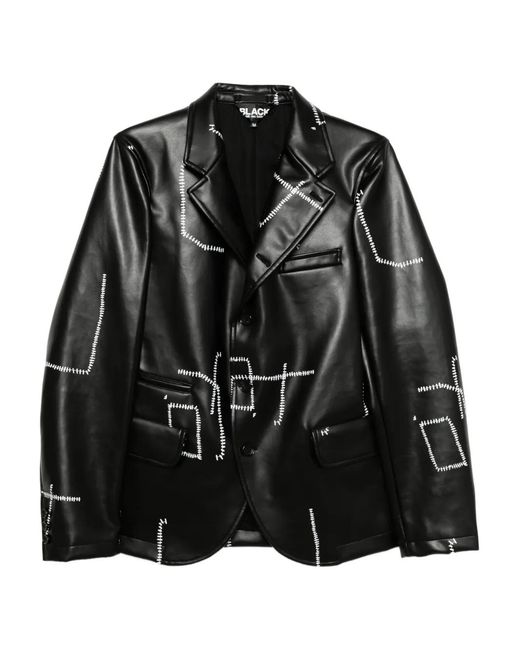 COMME DES GARÇON BLACK Sakko mit Stitch-Detail-Print in Black für Herren