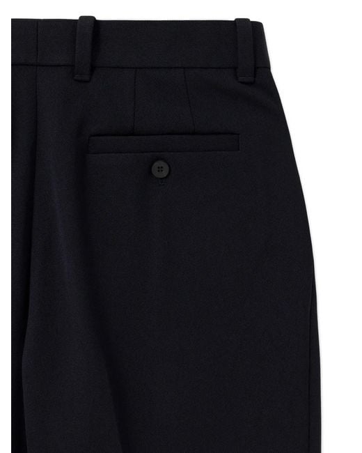 Wooyoungmi Black Hardware-Detail Pleated Tailored Trousers for men