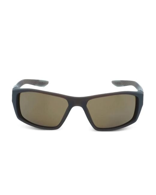 Nike Gray Brazen Shadow Rectangle-Frame Sunglasses