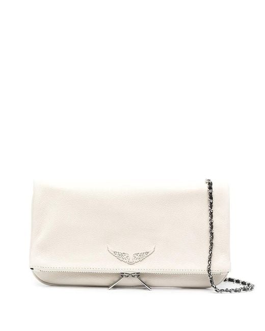 Zadig & Voltaire Natural Rock Leather Clutch Bag