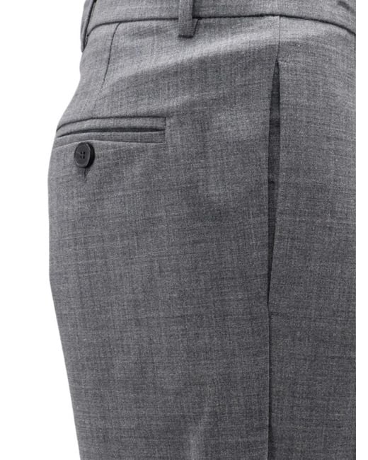 Amaranto Gray Tailored Trousers for men