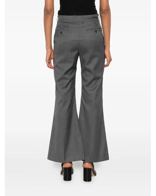 ROKH Gray Crease Flared Trousers