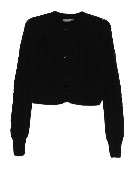 Ermanno Scervino Black Button-Fastening Cardigan