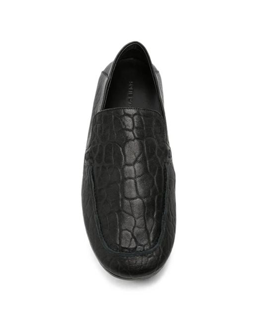 Sofie D'Hoore Black Fenix Loafer Mit Kroko-Effekt
