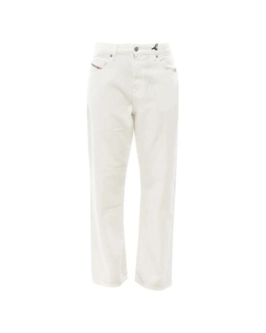 DIESEL White 1999 D-Reggy Wide-Leg Jeans